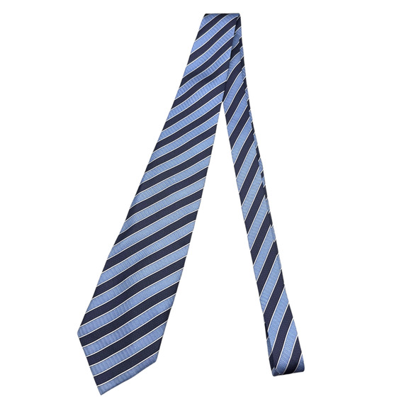 Bella Moda 100% Silk Dress Tie Bold Classic Stripe Pattern 60" 3.75" - Picture 2 of 10